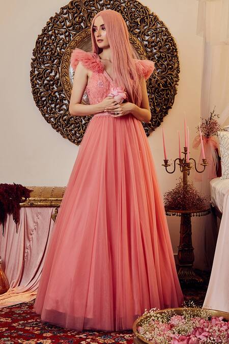 Elegant Long Pink Prom Dresses Sexy Boat Neck Half Sleeve Evening Dresses  2016 Real Photo Women Part on Luulla