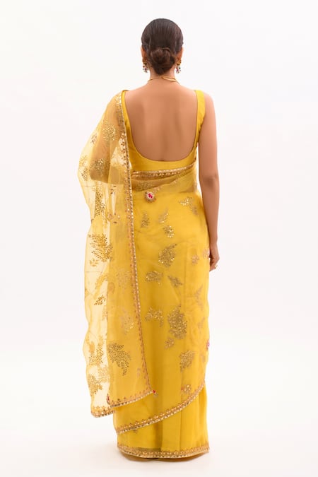 Aarti Sethia Gota Embroidered Saree With Blouse 