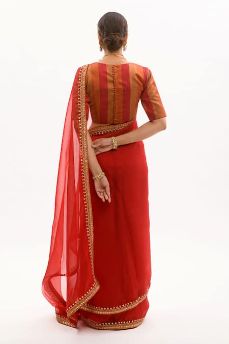 Aarti Sethia Gota Patti Saree With Blouse 