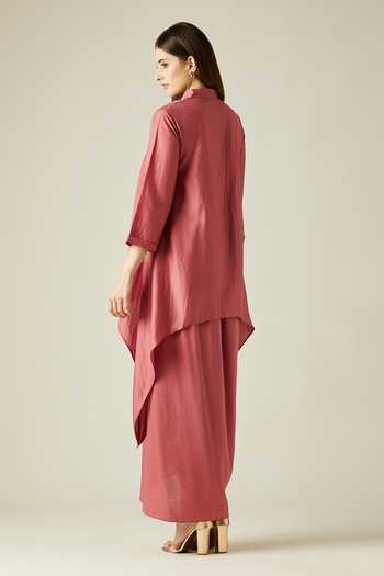 Aakaar Pebble Tunic & Draped Skirt Set 