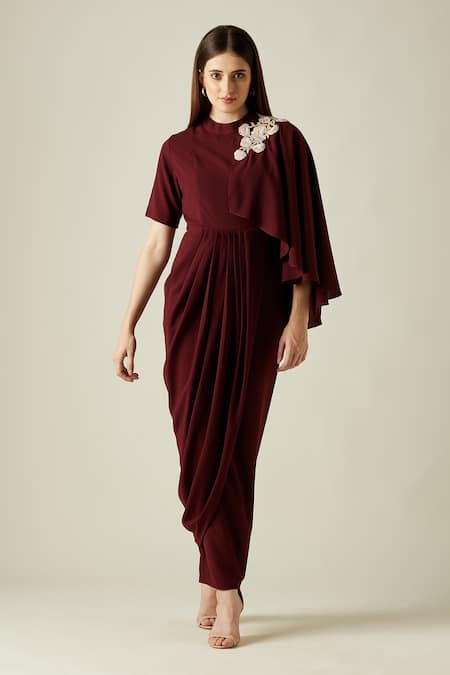 Aakaar Embroidered Draped Gown 