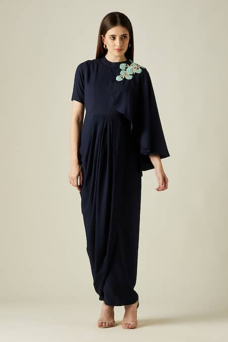 Aakaar Embroidered Draped Gown 