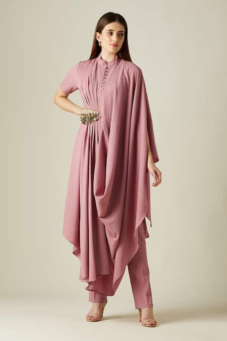 Aakaar Cowl Draped Tunic & Pant Set 