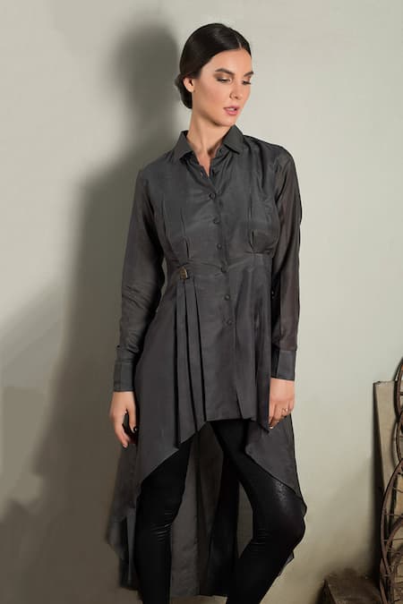 Chillosophy Cotton Silk Asymmetric Tunic 