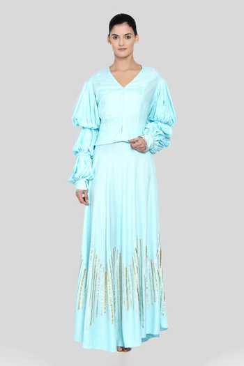 Gulabo By Abu Sandeep Embroidered Maxi Skirt 