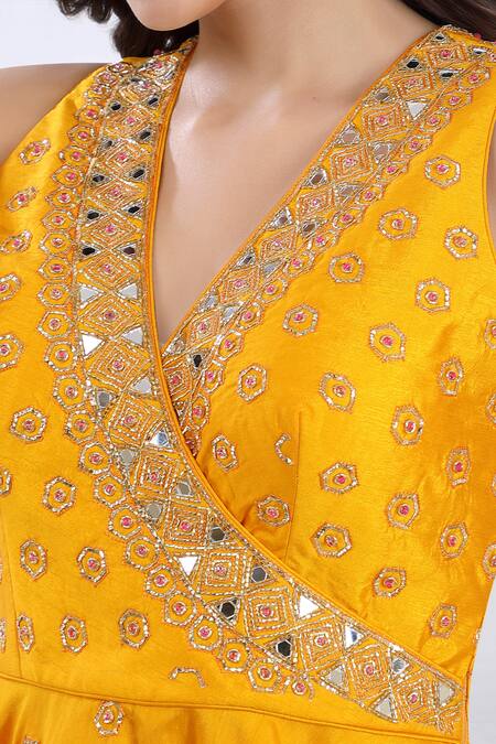 Buy Asaga Orange Organza, Satin, Linen V Neck Embroidered Peplum Top Sharara Set Online at Aza Fashions Buy_Asaga_Orange Organza, Satin, Linen V Neck Embroidered Peplum Top Sharara Set _Online_at_Aza_Fashions