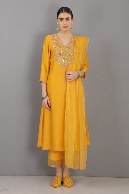 Asaga Chanderi Silk Kurta Set 