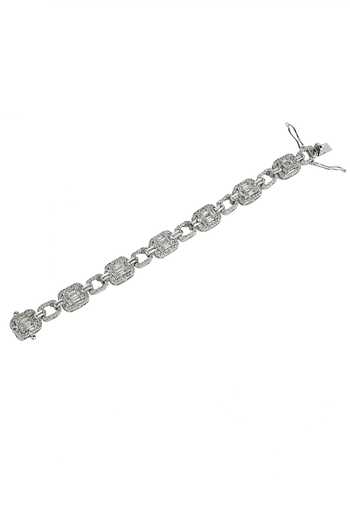 Buy_Auraa Trends_Silver Plated Diamonds, Pearls Stone Studded Bracelet_Online_at_Aza_Fashions