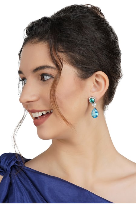 Auraa Trends Stone Drop Earrings 