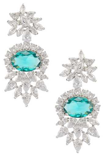Auraa Trends_Silver Plated Diamonds, Cut Work Stone Studded Necklace Set_Online_at_Aza_Fashions