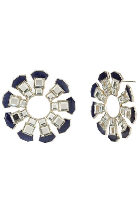 Auraa Trends_Gold Plated Diamonds, Stones Kundan Studs _Online_at_Aza_Fashions