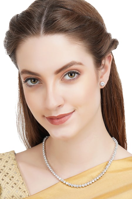 Auraa Trends Stone Embellished Necklace Set 