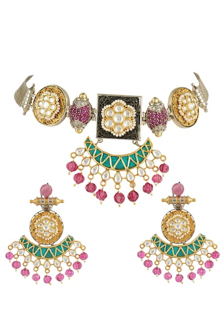 Auraa Trends Kundan Choker Set 
