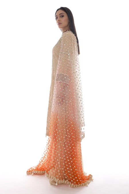 Buy_Pooja Rajpal Jaggi_Pink Dupatta Net, Kurta And Sharara Georgette, Lining Crepe Embroidered Set _Online_at_Aza_Fashions