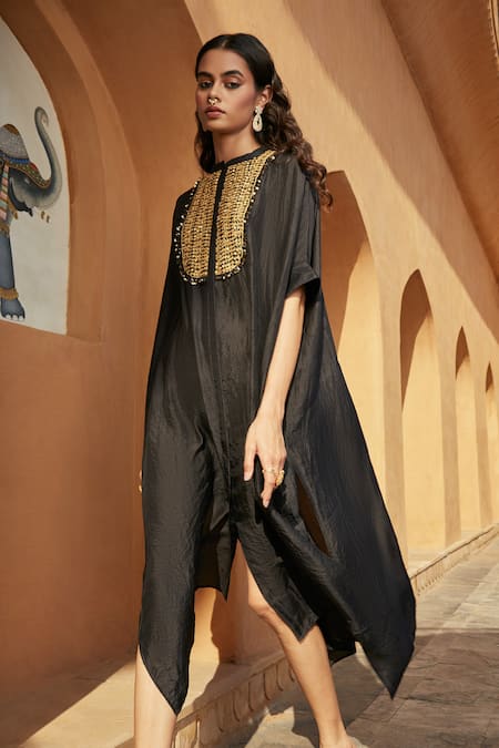 Black silk outlet kaftan