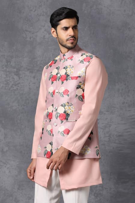 Ankit V Kapoor Printed Nehru Jacket 