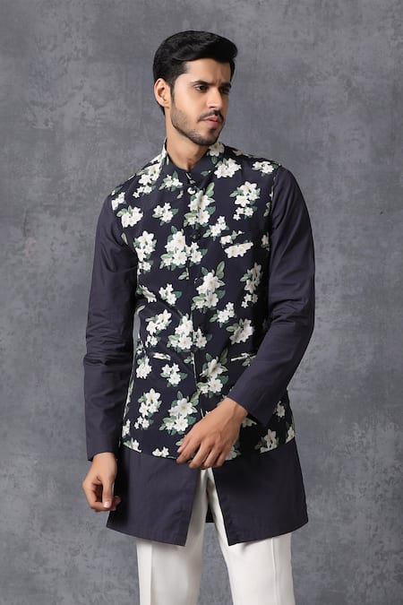 Ankit V Kapoor Printed Nehru Jacket 