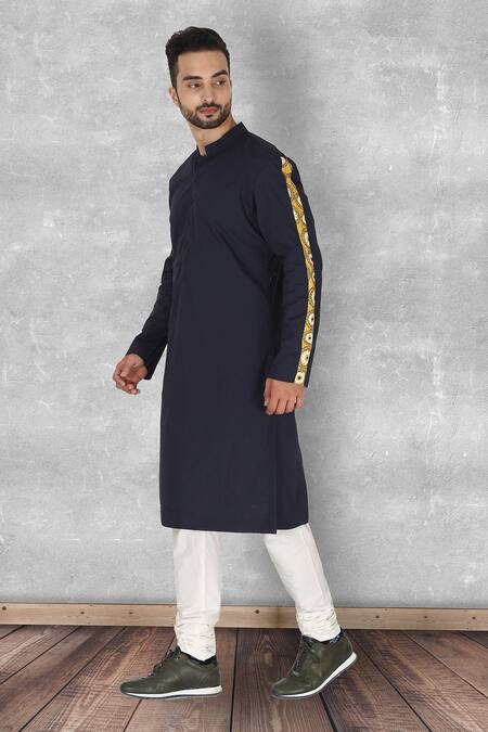Buy Ankit V Kapoor Black Cotton Printed Bundi And Kurta Set Online at Aza Fashions Buy_Ankit V Kapoor_Black Cotton Printed Bundi And Kurta Set _Online_at_Aza_Fashions