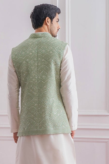 Ankit V Kapoor Lucknowi Bundi & Kurta Set 