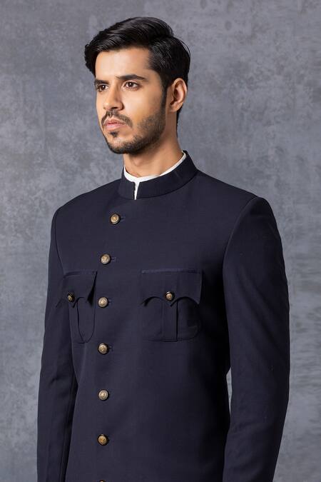 Ankit V Kapoor Blue Suiting Sherwani Set at Aza Fashions Ankit V Kapoor_Blue Suiting Sherwani Set _at_Aza_Fashions