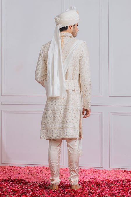 Ankit V Kapoor Georgette Embroidered Sherwani 
