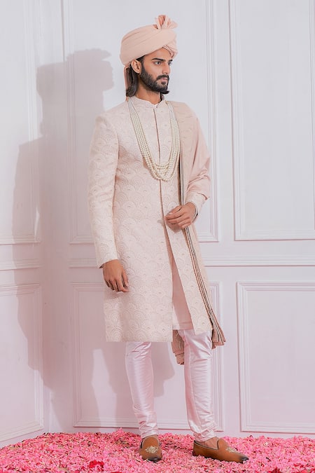 Ankit V Kapoor Georgette Embroidered Sherwani 