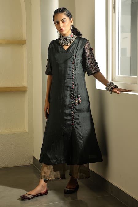 Medha Silk Overlap Tunic 