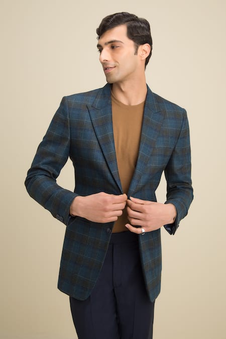 Single-Breasted Blazer with Notched Lapel