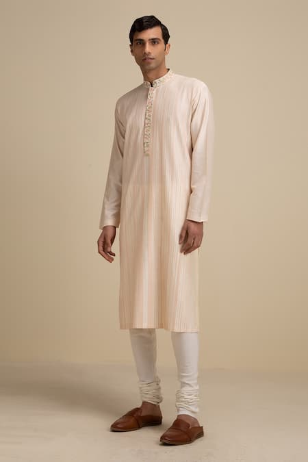 Philocaly Silk Pintuck Kurta Set 