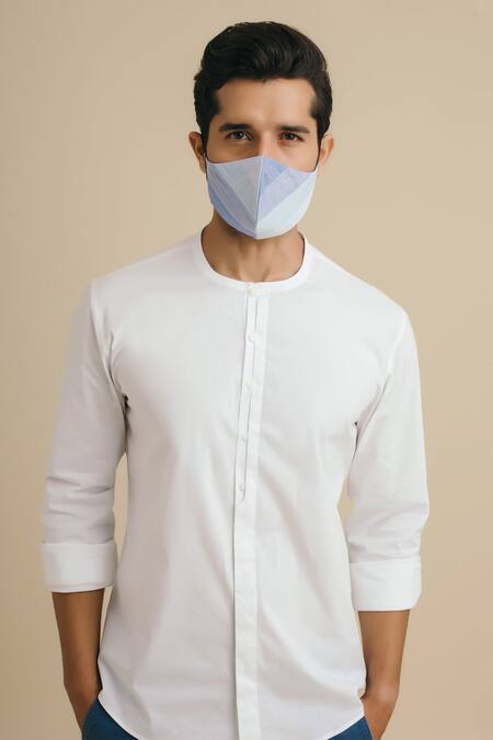 Buy_Philocaly_White 100% Cotton Shirt _Online_at_Aza_Fashions