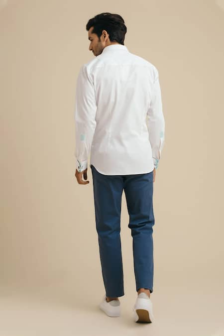 Shop Philocaly White 100% Cotton Shirt at Aza Fashions Shop_Philocaly_White 100% Cotton Shirt_at_Aza_Fashions