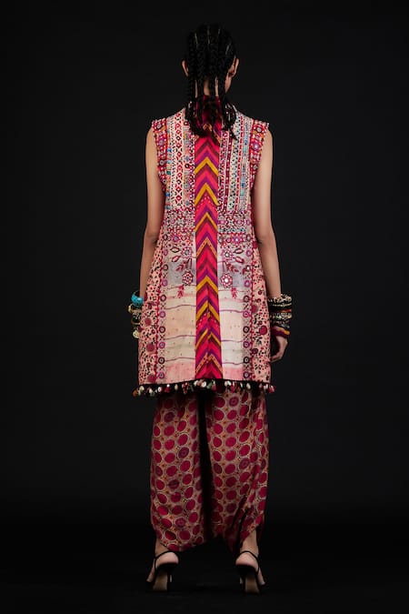 Shop Aseem Kapoor Multi Color Cotton Open Ruhi Jacket at Aza Fashions Shop_Aseem Kapoor_Multi Color Cotton Open Ruhi Jacket_at_Aza_Fashions