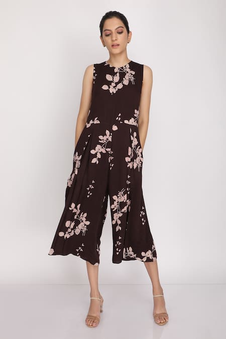 Shop Arcvsh By Pallavi Singh Purple Organza Bamberg Jacket Lapel Collar Jumpsuit Round Printed And Set Online at Aza Fashions Shop_Arcvsh By Pallavi Singh_Purple Organza Bamberg Jacket Lapel Collar Jumpsuit Round Printed And Set _Online_at_Aza_Fashions