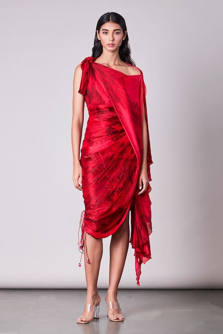 Saaksha & Kinni Draped Saree Dress 