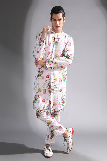 Mr. Ajay Kumar Sakura Linen Kurta & Pant Set 