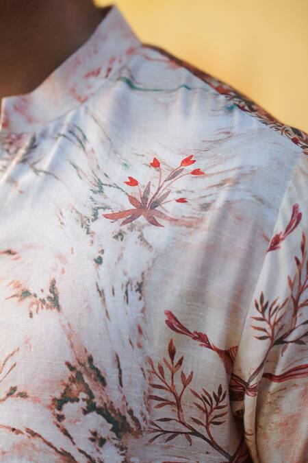 Buy Philocaly Multi Color Cotton Silk Abstract Geru Printed Kurta Online at Aza Fashions Buy_Philocaly_Multi Color Cotton Silk Abstract Geru Printed Kurta_Online_at_Aza_Fashions