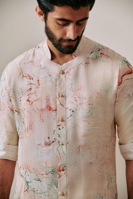 Buy Philocaly Multi Color Cotton / Silk Abstract Iohit Printed Kurta Online at Aza Fashions Buy_Philocaly_Multi Color Cotton / Silk Abstract Iohit Printed Kurta _Online_at_Aza_Fashions