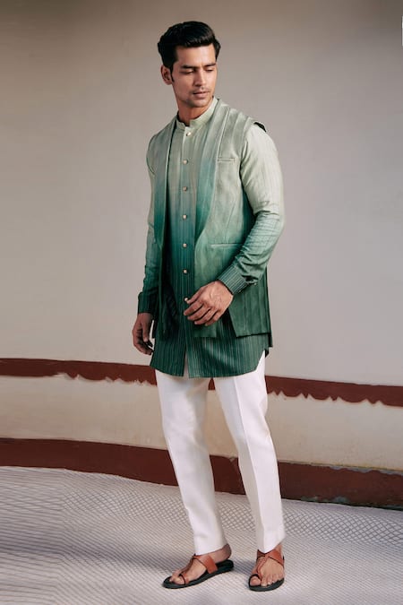 Philocaly Tarangini Ombre Bundi Kurta Set 