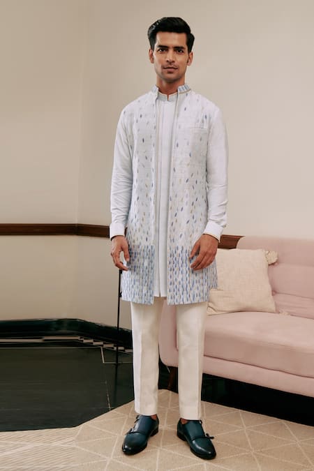 Philocaly Ankurita Silk Bundi Kurta Set 