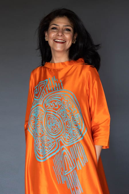 Taika by Poonam Bhagat Embroidered Cocoon Dress 