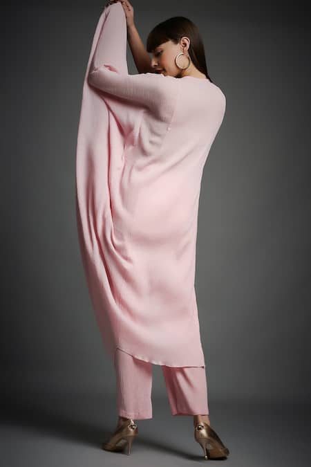 Neha Gursahani Draped Sleeve Kaftan Tunic & Pant Set 