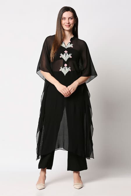 Neha Gursahani Embroidered Kaftan with Pants 