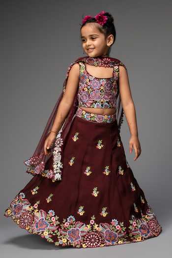 Neha Gursahani Organza Embroidered Lehenga Set 