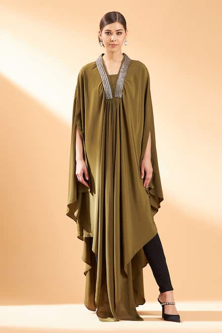Aakaar Silk Crepe Kaftan Style Tunic 