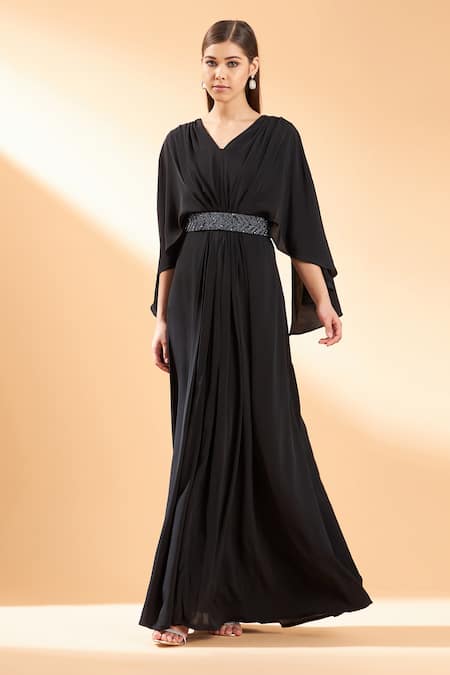 Black Silk Bias Dress With Black Lace – Rodarte