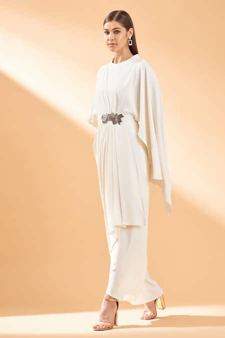 Buy_Aakaar_Cream Moss Crepe Cutdana Round Embroidered Gown _Online_at_Aza_Fashions