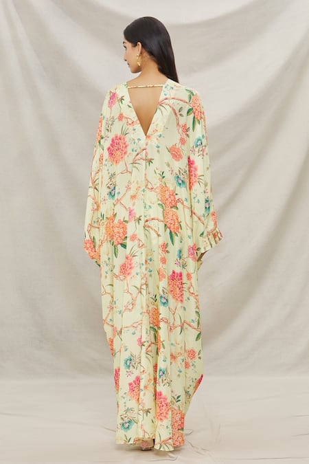 Gopi Vaid Floral Print Kaftan 