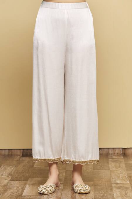 Tisha Saksena_Red Kurta Bandhani Pant Cotton Satin Belt Raw V Kaftan Tunic Set_at_Aza_Fashions