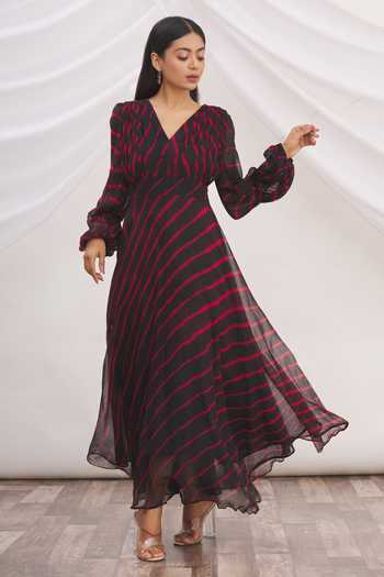 Leheriya Tie-Dye 2pc Cotton Unstitched Dress Material Kurta Set with Earrings 10