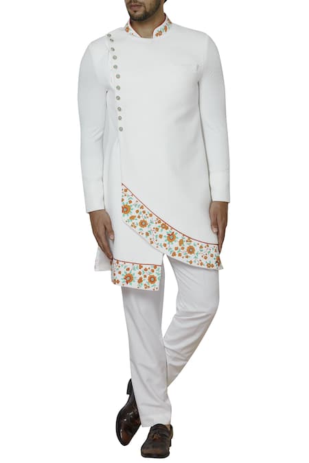 SOL by Piyush Dedhia Overlap Sherwani Set 